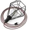 Image de Creative Cables Lampe De Table Serpent-lampe à Brancher Avec Abat-jour Cage Diamant Et Prise à 2 Broches One Size