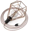 Image de Creative Cables Lampe De Table Serpent-lampe à Brancher Avec Abat-jour Cage En Diamant Et Prise à Deux Broches One Size