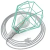 Image de Creative Cables Lampe De Table Serpent-lampe à Brancher Avec Abat-jour Cage En Diamant Et Prise à 2 Broches One Size