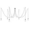 Image de Creative Cables Suspension Luminaire Spider 6 Falls With Light Bulb One Size