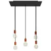 Image de Creative Cables Suspension Luminaire Rose-one Xxl 5 Falls With Light Bulb