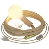 Image de Creative Cables Lampe à Brancher Avec Câble En Jute Tressée Avec Bulb One Size
