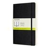 Image de Carnet augmenté classique grand format à pages blanches couverture souple Noir