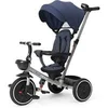 Image de Tricycle évolutif pliable 4 en 1 12136000000 canopy poignée télescopique bleu