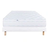 Image de Ensemble Matelas 160x200 cm, Thermotec, 24 cm, mémoire de forme, ferme, face été/hiver + sommier blanc ep 13cm