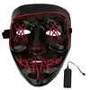 Image de Masque Halloween LED lumineux avec bande élastique Rouge