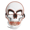 Image de Masque lumineux de Halloween Pitre Blanc 3 modes d'éclairage Rouge