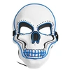 Image de Masque lumineux de Halloween Pitre Blanc 3 modes d'éclairage Bleu
