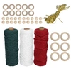 Image de Corde en coton fil de macramé tressé corde d'emballage de noël artisanat bricolage 100m