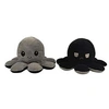 Image de Animal en peluche Octopu 40cm, Double face Flip - Gris+Noir