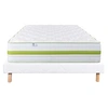 Image de Ensemble Matelas 160x200 cm, Rêverie, 30 cm, mémoire de forme, ferme, face été/hiver + sommier blanc ep 13cm