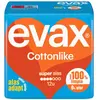 Image de Evax Serviettes Hygiéniques Avec Ailettes Cottonlike Super 12 Unités One Size