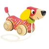 Image de Chien à tirer multicolor en bois