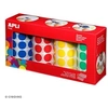 Image de Pack de 4 rouleaux de gommettes rondes - Bleu, rouge, vert, jaune - 20 mm - 4 x 1 770 pcs