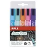 Image de 5 Marqueurs craie liquide pointe ronde 5,5 mm - Couleurs pastel -