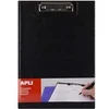 Image de Porte-bloc - Pour documents A4 - Avec rabat - Clip métal - PVC - Noir
