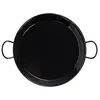 Image de La valenciana poêle à paëlla en acier émaillé compatible avec plaque à induction poignées en céramique noir 30 cm