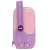 Image de Trousse d'écolier Animals Violet 22,5 x 11,5 x 11 cm