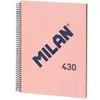Image de Cahier - A4 - Avec spirales - Lignes - 80 feuilles - Couverture rigide - Rose
