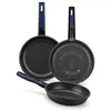 Image de BRA Advanced | Set 3 Poêles 20|24|28 cm, Noir,Fonte d’Aluminium avec Revêtement Antiadhésif Profile Renforcé sans PFOA, Compatible Tous Feux Dont Induction en occasion ou reconditionné