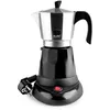 Image de IBILI Cafetière express électrique arabica, 6 tasses, 300 ml, aluminium, 480 W de puissance, Gris en occasion ou reconditionné