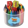 Image de Jovi - Craie Cire Triwax (pot De 72) + 2 Taille Crayons