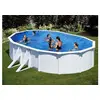 Image de Piscine acier blanc Bora Bora ovale 6,34 x 3,99 x 1,22 m - Gré