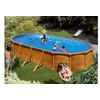 Image de Piscine acier aspect bois Mauritius ovale 5,27 x 3,27 x 1,32 m - Gré