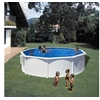Image de Kit Piscine hors sol acier blanche ronde - Ø370 x H122 cm (Livrée échelle de sécurité + filtre a cartouche)