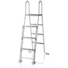 Image de Gre ES1213 - Échelle de sécurité Grise pour piscines Hors-Sol en Acier galvanisé, marches antidérapantes et système de Protection pour Enfants en occasion ou reconditionné