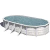 Image de iscine ovale acier Pools 7,44m x 3,99m x H: 1,22m - Imitation bois Nordique