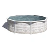 Image de Piscine ronde acier Ø4,80m x H: 1,22m - Imitation bois Nordique Filtration à sable