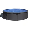 Image de Piscine acier gris anthracite Louko ronde 3,70 x 1,22 m - Gré
