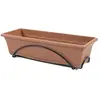 Image de Plastiken Jardinière De Balcon 74818 Avec Plaque Intégrée Et Support Anthracite 50c20 Cm