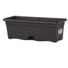 Image de jardiniere rectangulaire - 50 x 20 cm avec plateau - anthracite