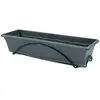Image de Plastiken Jardinière De Balcon 74809 Avec Plaque Intégrée Et Support Anthracite 60x24 Cm