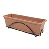 Image de Jardiniere 60x20cm avec plateau et support balcon - Anthracite