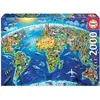 Image de Puzzle de 2000 pièces Educa Símbolos Mundo Multicolore 30x43x6 cm 641754