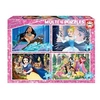 Image de 4 puzzles disney princesses Pocahontas Cendrillon et Blanche Neige