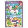 Image de 2 Puzzles De 20 Pieces Licornes Et Fees