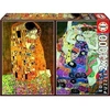 Image de Puzzle 2 x 1000 pcs - Le baiser + La vierge - Gustav Klimt