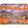 Image de Puzzle de 2 x 100 pièces Educa Animales Selva Multicolore 21x31x5 cm 636184
