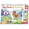 Image de Puzzle progressif Animal 4 en 1 Educa My First Multicolore 29x34x5 cm 636265