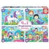 Image de Puzzles 4 En 1 Progressif - Amis Fantastiques