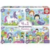 Image de Puzzle progressif 4 en 1 monde fantastique Educa Multicolore 32x27x24 cm 636274