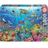Image de Puzzle de 1000 pièces Educa Tortugas En El Paraiso Multicolore 27x37x6 cm 634436