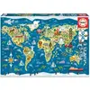 Image de Puzzle de 200 pièces Educa Mapamundi Multicolore 23x34x5 cm 636383