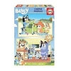 Image de Puzzles en bois pour enfant Bluey - 2x 50 pièces