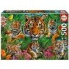 Image de Puzzle - 500 pièces - Les tigres dans la jungle - 48x34cm - Adulte/Enfant -