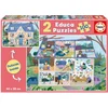 Image de Puzzle 2x100 Pieces Casa Inside/outside